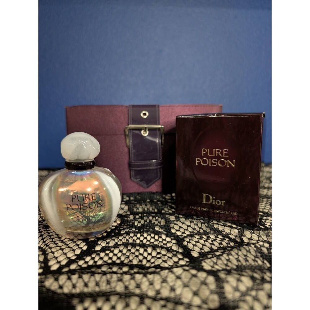 Dior Pure Poison 1.7oz 50mL 2004 FIRST YEAR Batch 4D01 White Cap Purple Atomizer